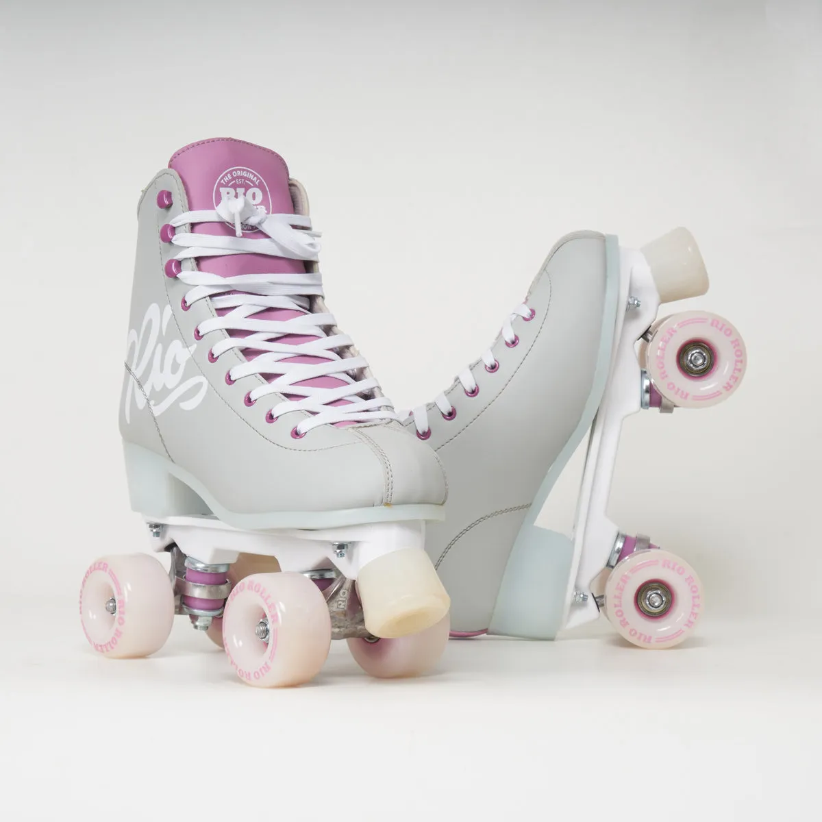 Rio Roller Script Rollerskates - Grey / Purple
