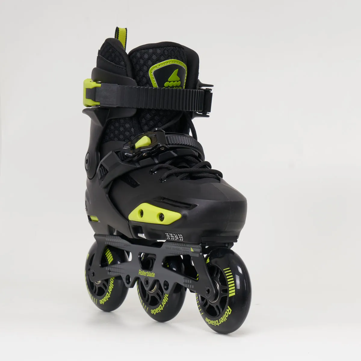 Rollerblade Apex 3WD (3 Wheel) Junior Inline Skates - Unisex - Black / Green