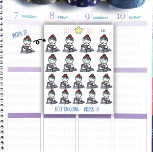 Running on treadmill, Exercise Planner Stickers | Mimi