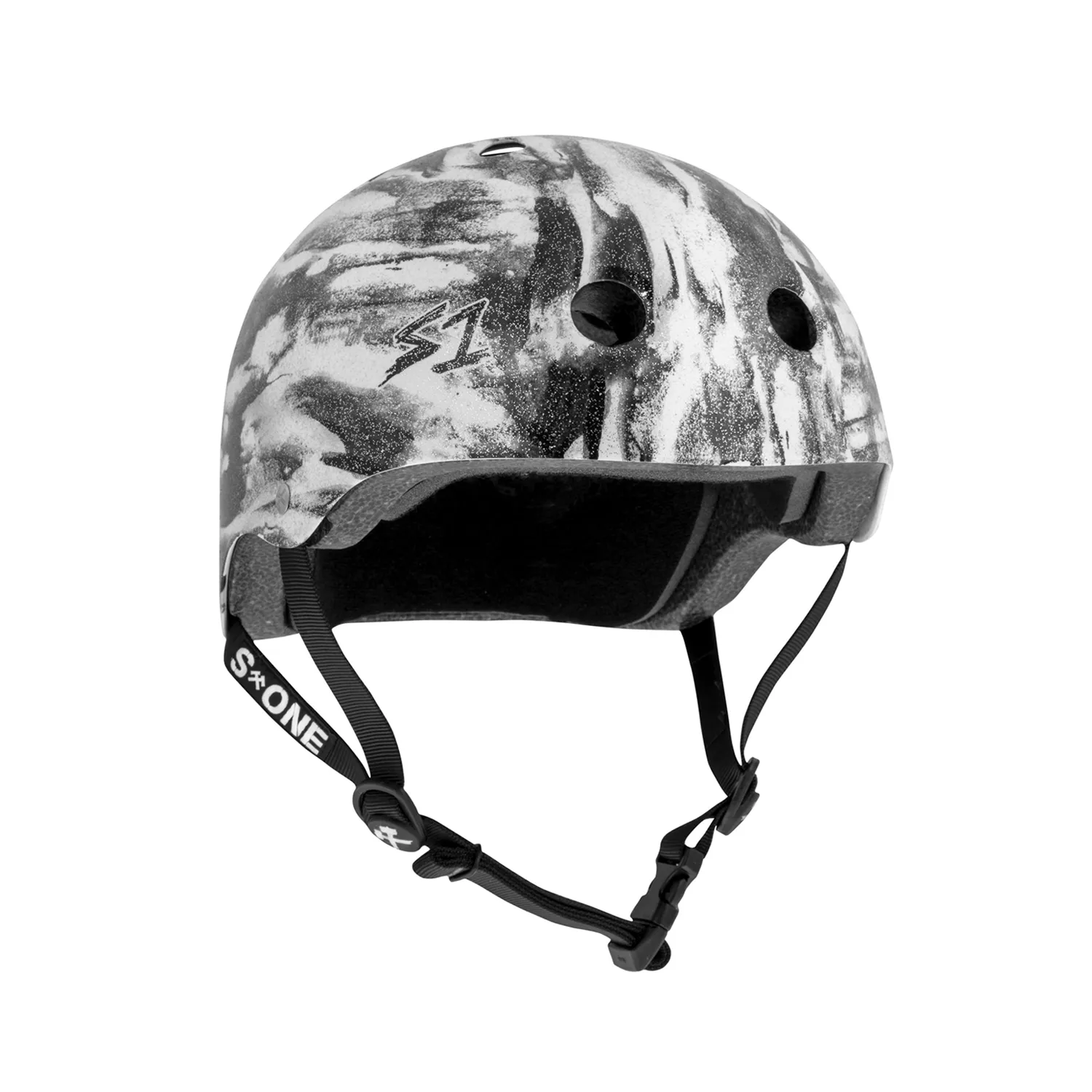 S1 Lifer Helmet - Black White Glitter - Bomba Hache Collab