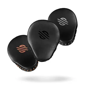 Sanabul Essential Curved Boxing MMA Punching Mitts (Allblack)
