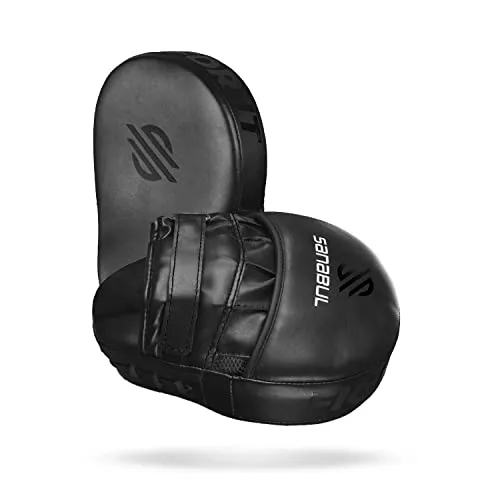 Sanabul Essential Curved Boxing MMA Punching Mitts (Allblack)