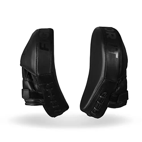 Sanabul Essential Curved Boxing MMA Punching Mitts (Allblack)
