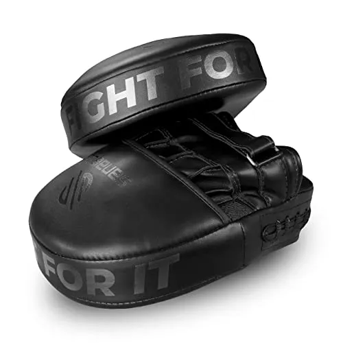 Sanabul Essential Curved Boxing MMA Punching Mitts (Allblack)