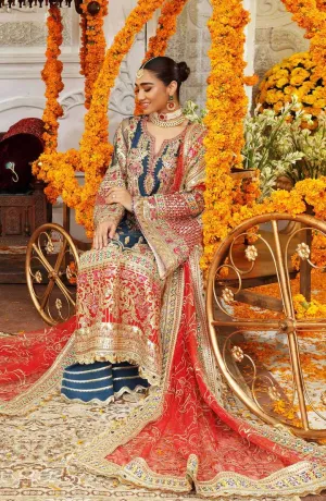SFD0051 NURA | Shamrock Premium Resplendent Luxury Wedding Collection 2021 | Unstitched Embroidered Organza Suits