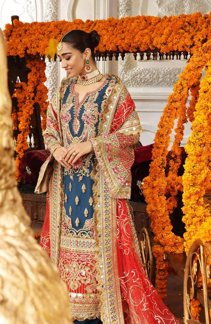 SFD0051 NURA | Shamrock Premium Resplendent Luxury Wedding Collection 2021 | Unstitched Embroidered Organza Suits