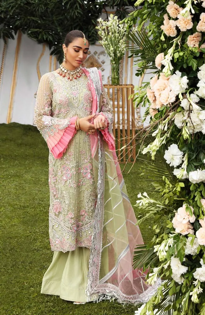 SFD0053 ORNATE | Shamrock Premium Resplendent Luxury Wedding Collection 2021 | Unstitched Embroidered Net Suits