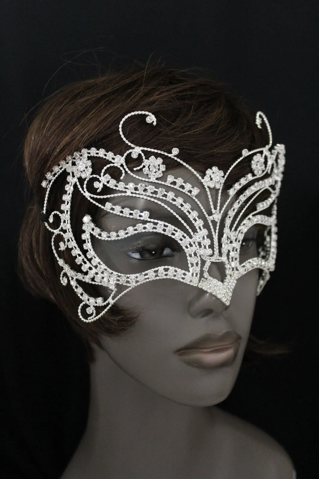 Silver Metal Large Butterfly Big Wings Tie Ribbon Halloween Costume Carnival Accessories