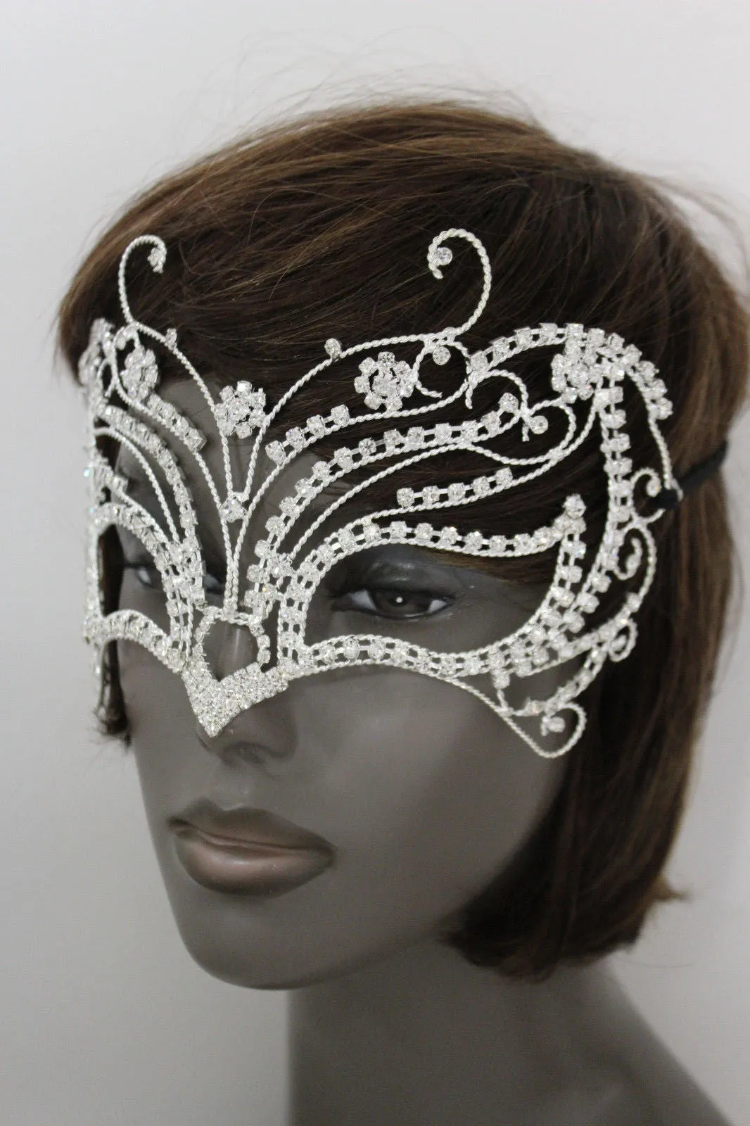 Silver Metal Large Butterfly Big Wings Tie Ribbon Halloween Costume Carnival Accessories