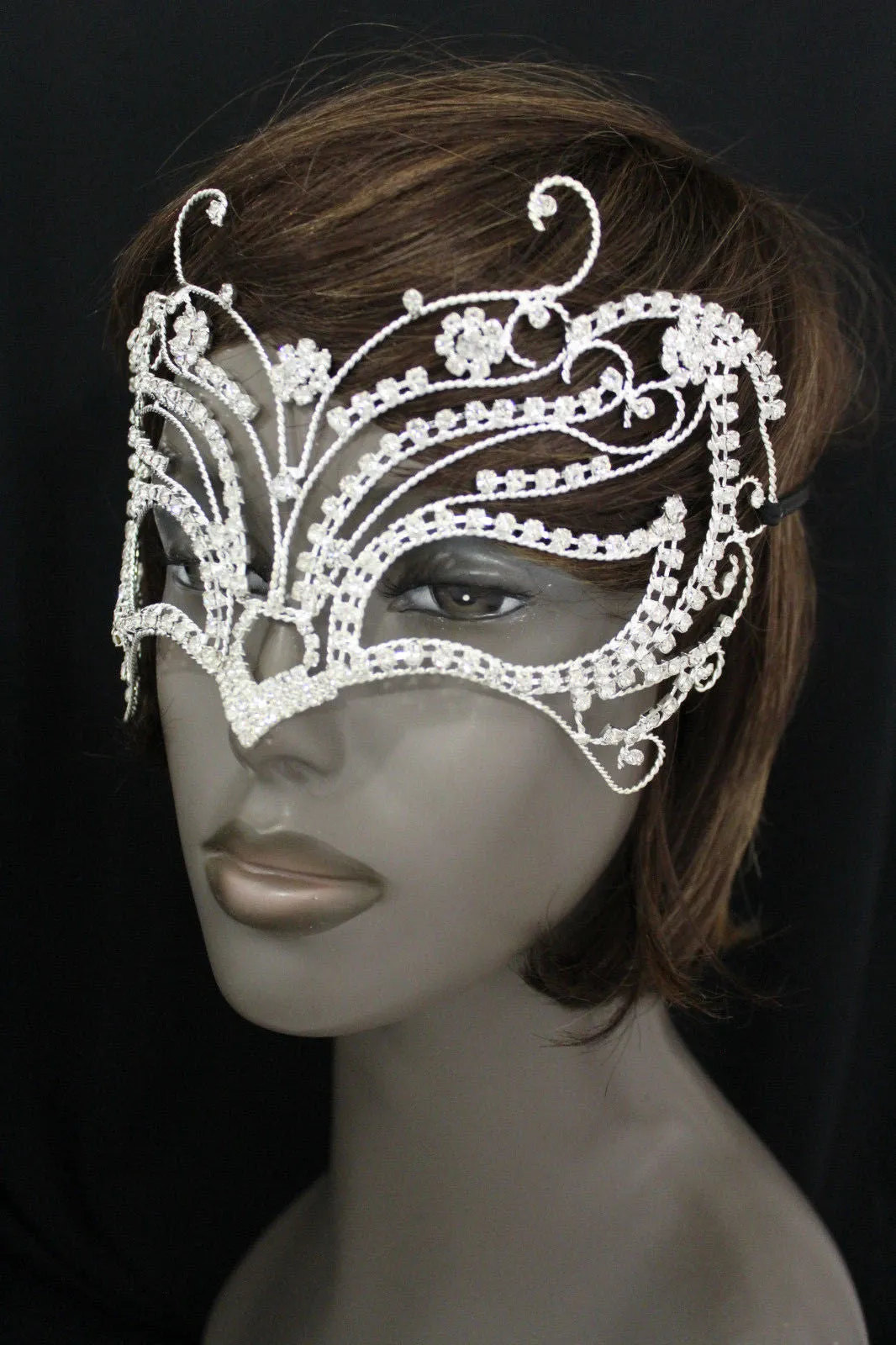 Silver Metal Large Butterfly Big Wings Tie Ribbon Halloween Costume Carnival Accessories