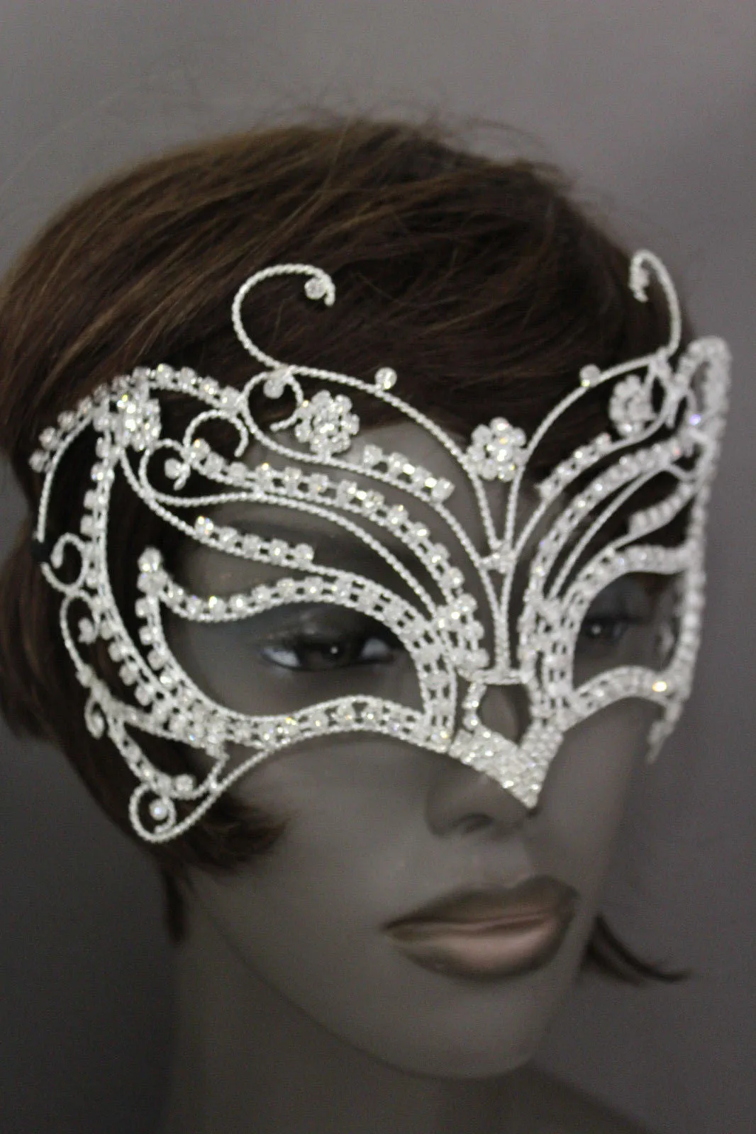 Silver Metal Large Butterfly Big Wings Tie Ribbon Halloween Costume Carnival Accessories