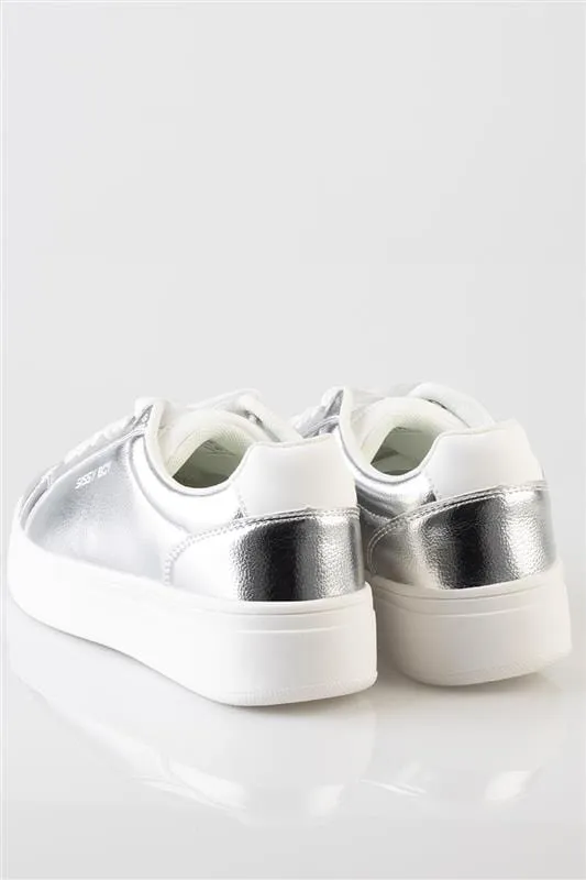 Sissyboy Ladies Metalic Sneaker Silver