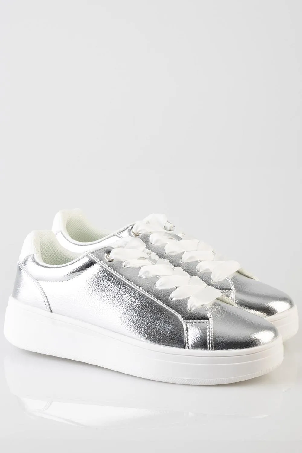 Sissyboy Ladies Metalic Sneaker Silver