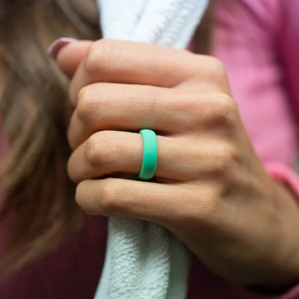 Size 4 Silicone Ring | Pearl | Aqua