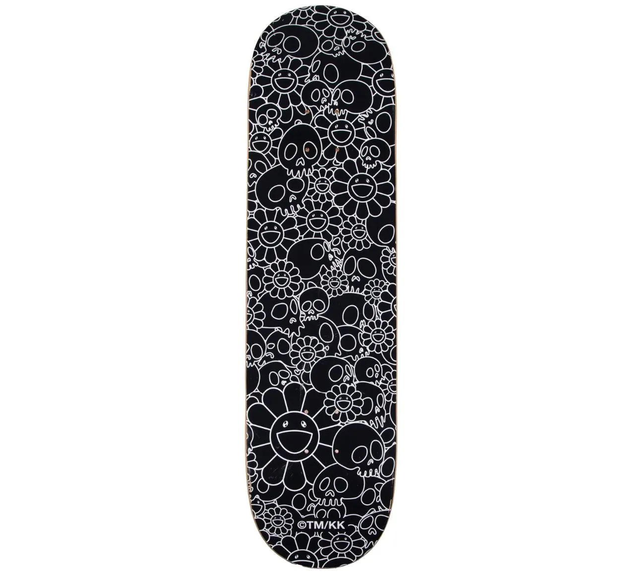 Skulls & Flower Skate Deck (Black)
