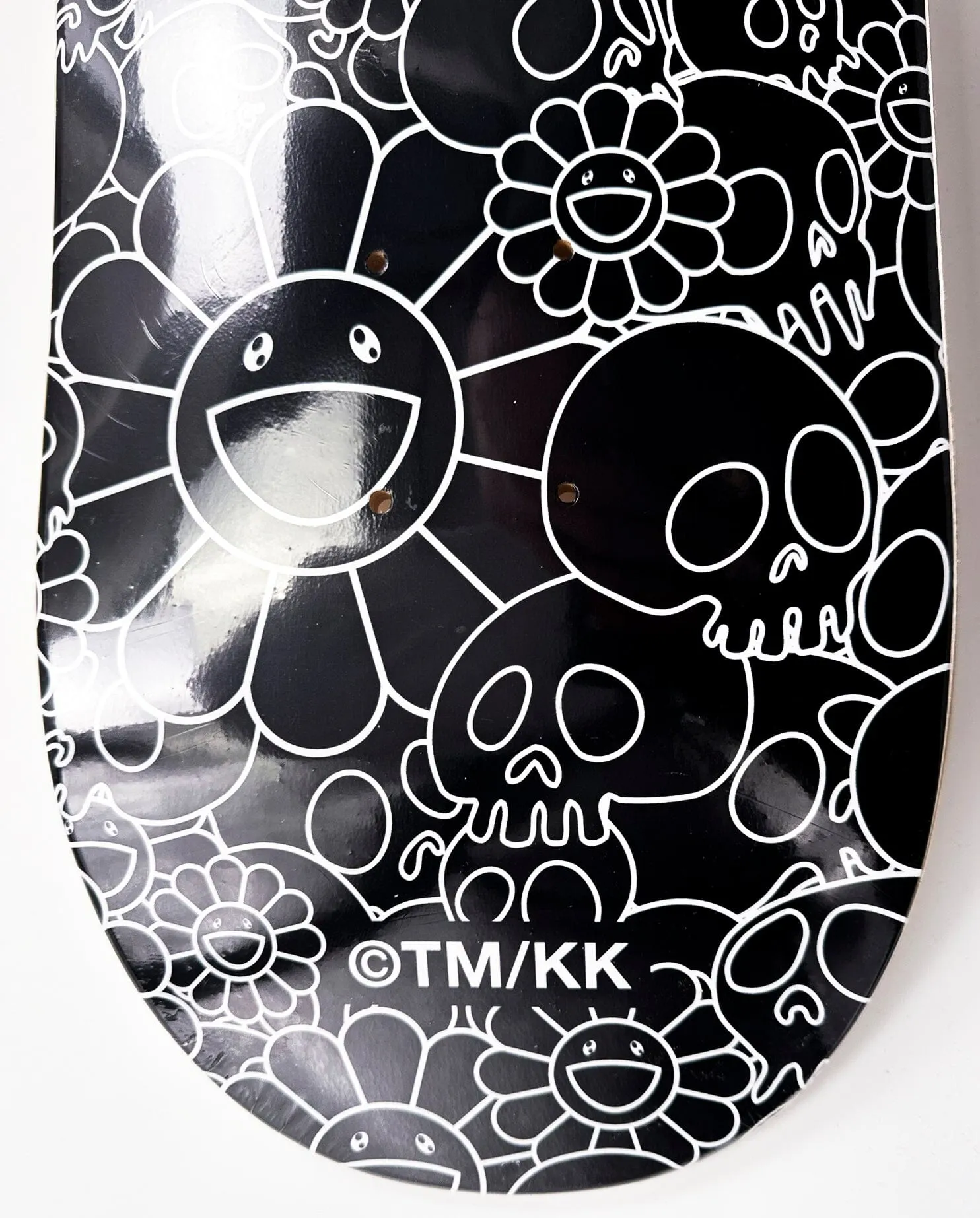 Skulls & Flower Skate Deck (Black)