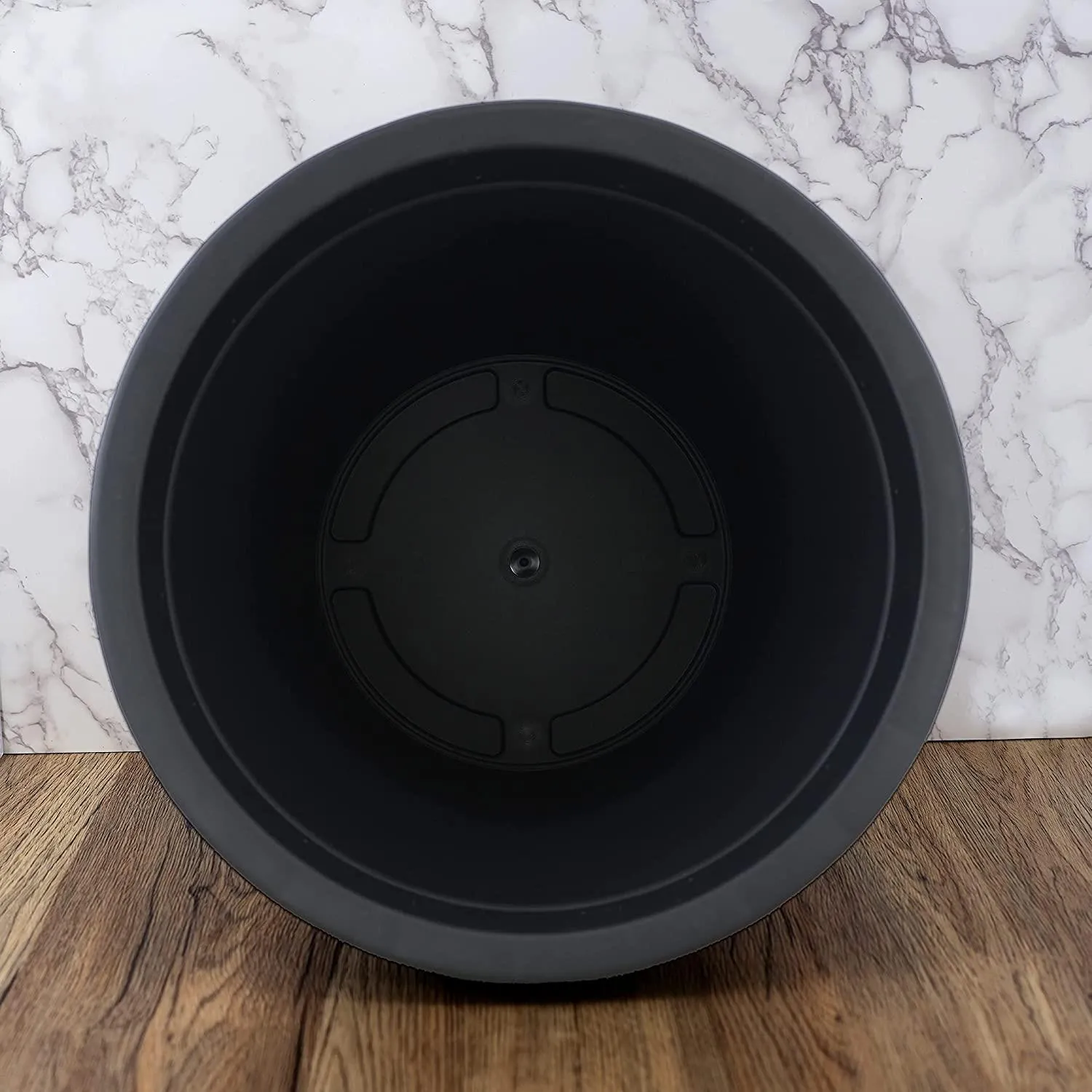 Small Round Anthracite Flower Planter 20 x 18 cm