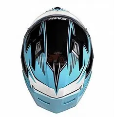 SMK Stellar Sports Adox Gloss Blue White Black (GL512) Helmet