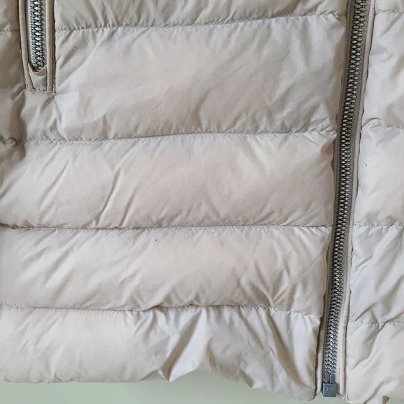 Soia &amp; Kyo Womens Down Puffer Jacket Cream Size XS Packable Quilted Full Zip
