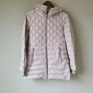 Soia &amp; Kyo Womens Down Puffer Jacket Cream Size XS Packable Quilted Full Zip