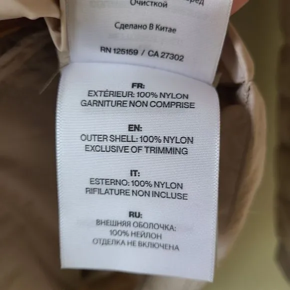 Soia &amp; Kyo Womens Down Puffer Jacket Cream Size XS Packable Quilted Full Zip