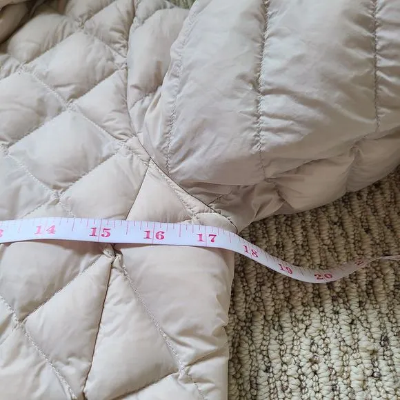 Soia &amp; Kyo Womens Down Puffer Jacket Cream Size XS Packable Quilted Full Zip