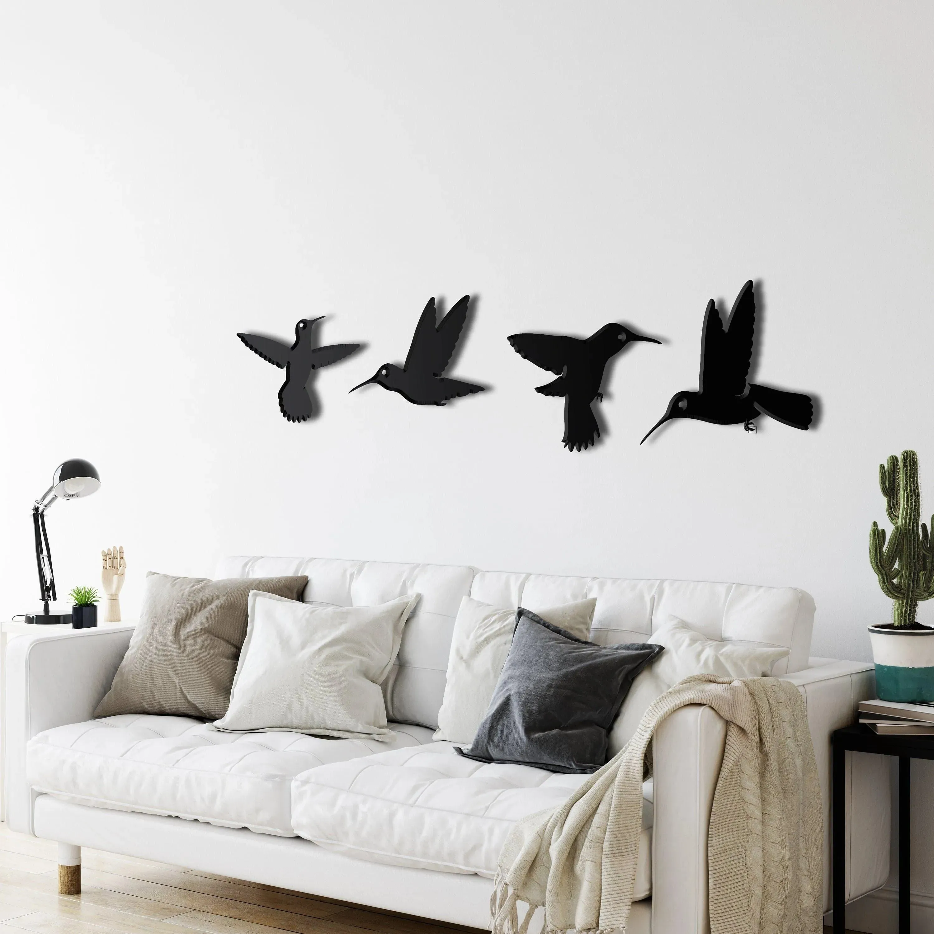 Solid Metal Flying Birds Metal Wall Hanging Decor