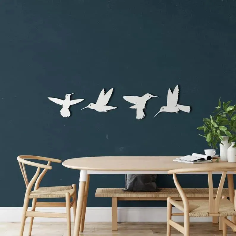 Solid Metal Flying Birds Metal Wall Hanging Decor