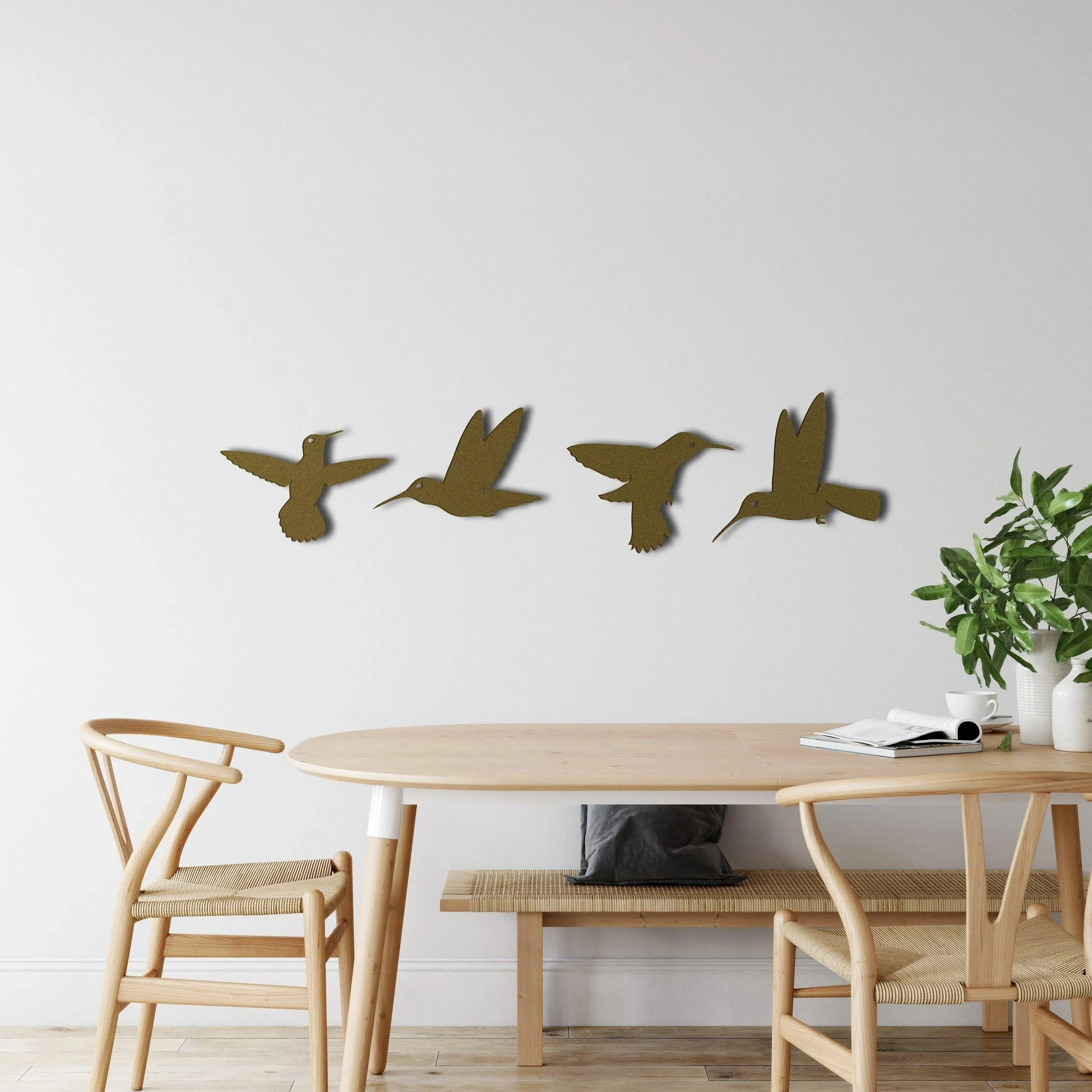 Solid Metal Flying Birds Metal Wall Hanging Decor