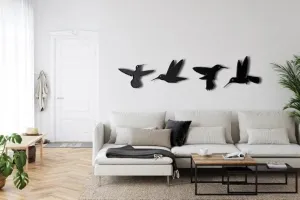 Solid Metal Flying Birds Metal Wall Hanging Decor