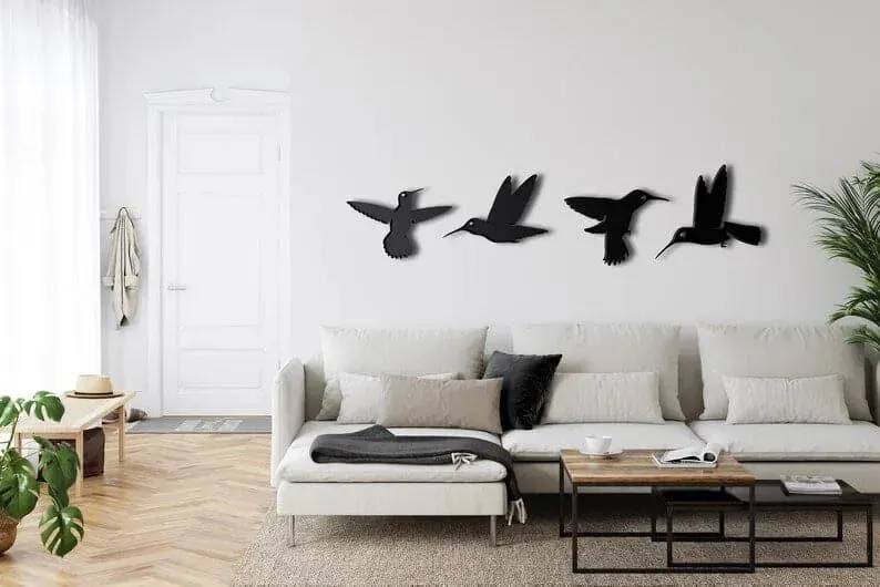 Solid Metal Flying Birds Metal Wall Hanging Decor