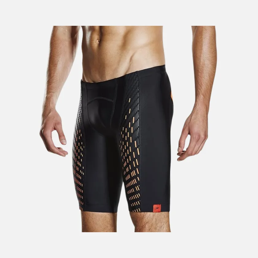 Speedo Fit Power Mesh Pro Adult Men's Jammer -Black/Orange