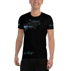 Spinner Dolphins Celebration All-Over Print Men's Athletic T-shirt