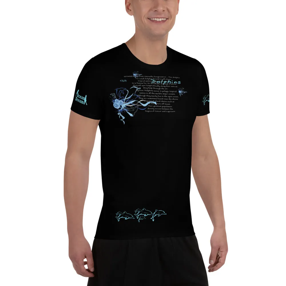 Spinner Dolphins Celebration All-Over Print Men's Athletic T-shirt
