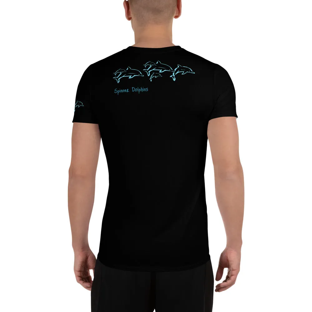 Spinner Dolphins Celebration All-Over Print Men's Athletic T-shirt
