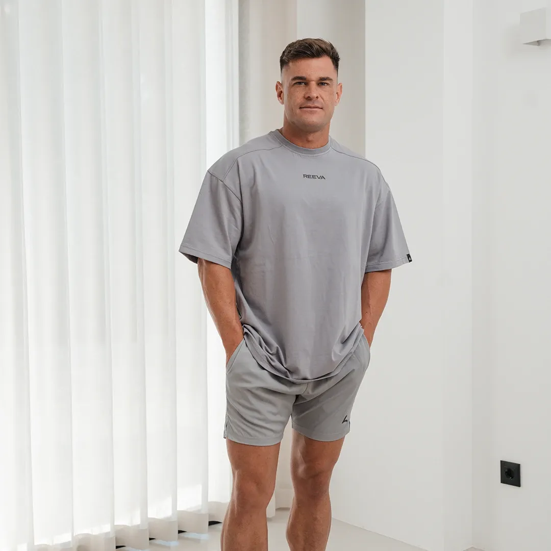 Sports Shirt Cotton Light Grey - Wide Fit