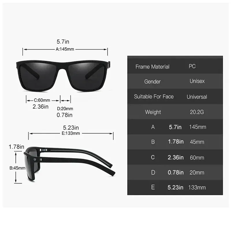 Square Polarized Sunglasses