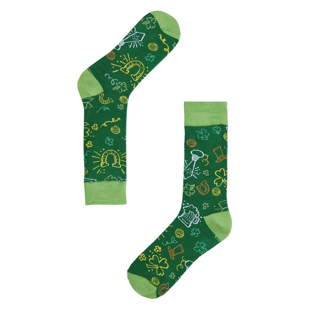 St. Paddy's Printed Crew Length Socks