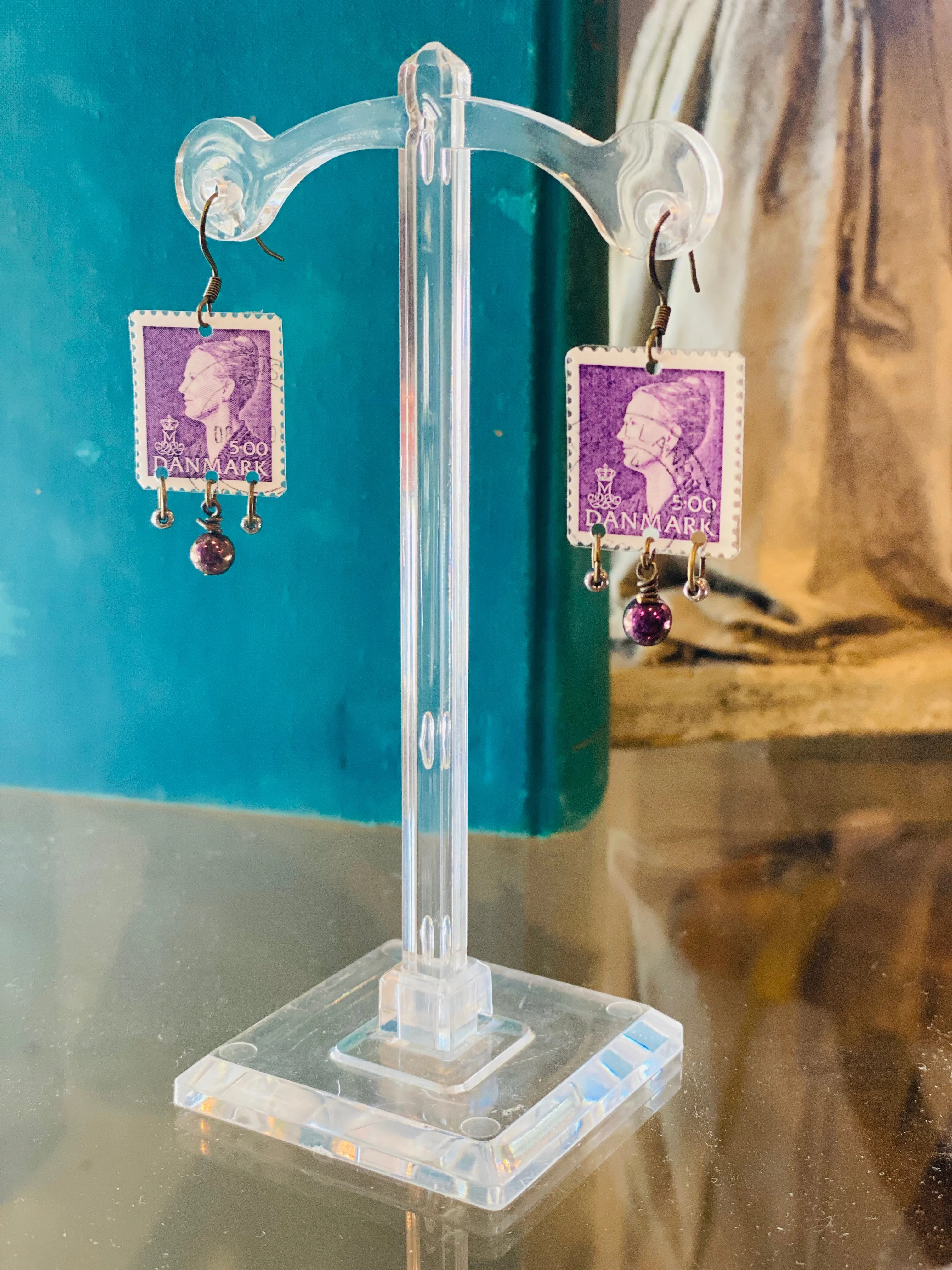 Stamp Collection Earrings | Purple