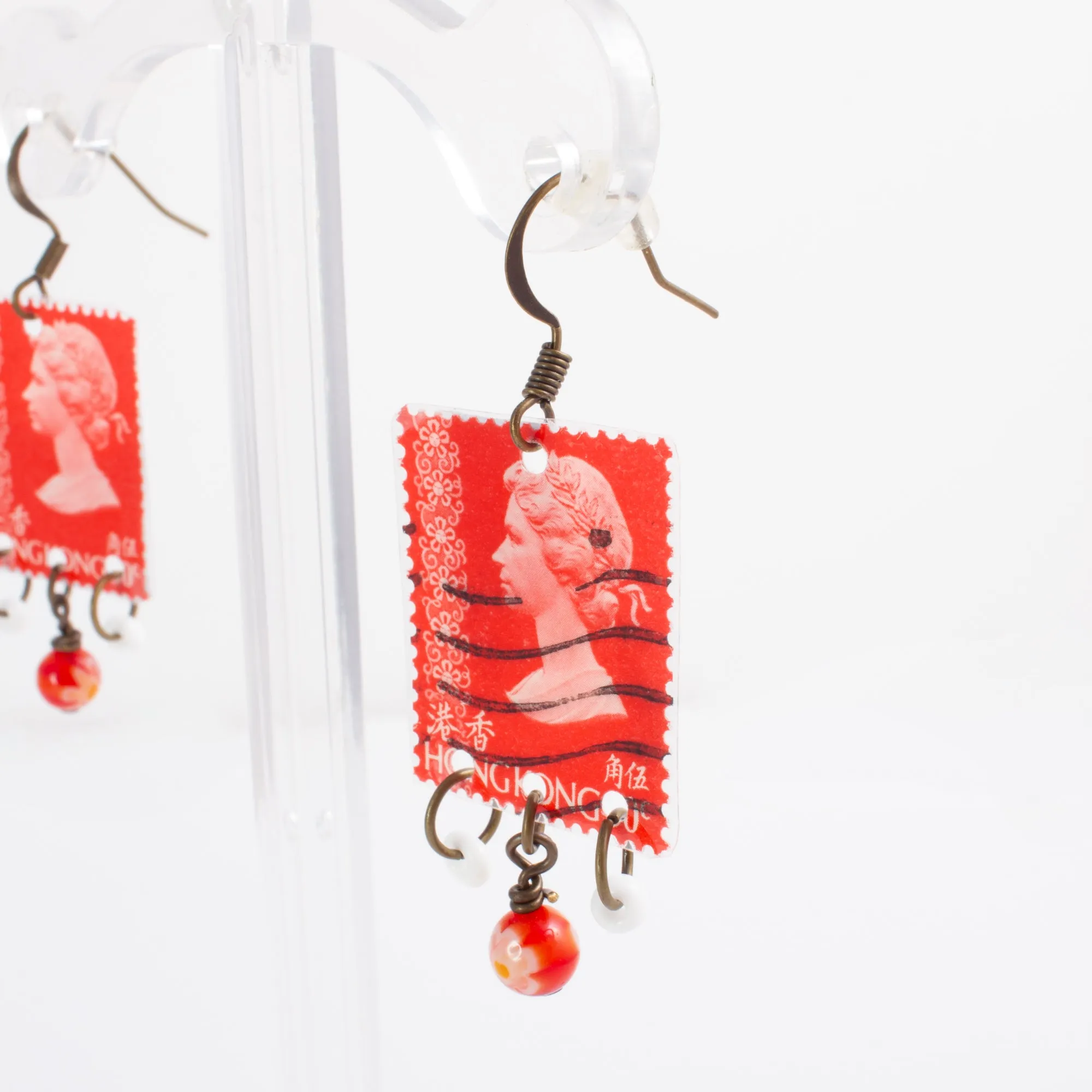 Stamp Collection Earrings | Red