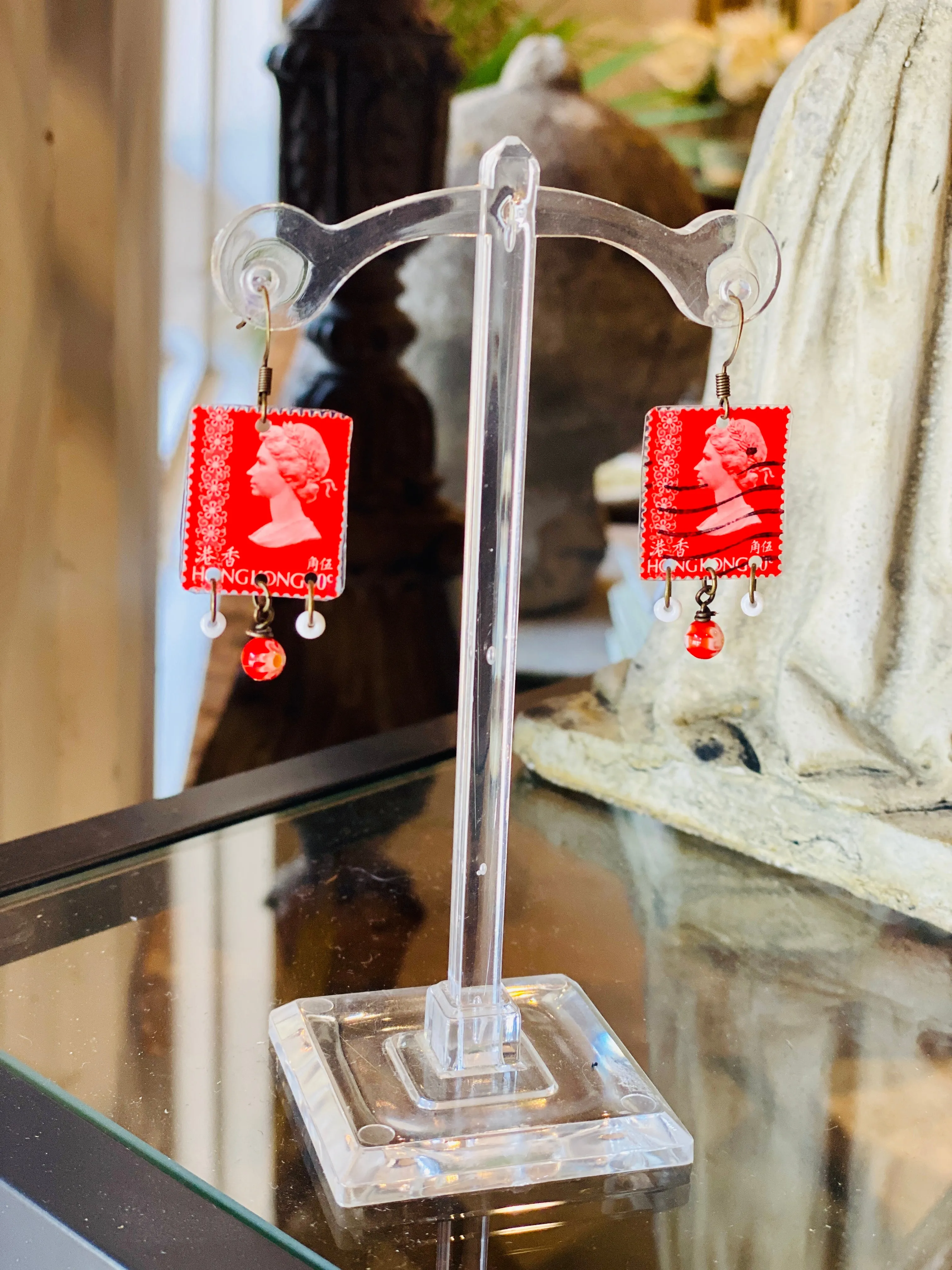 Stamp Collection Earrings | Red