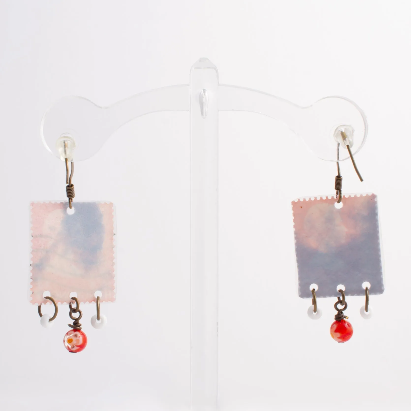 Stamp Collection Earrings | Red
