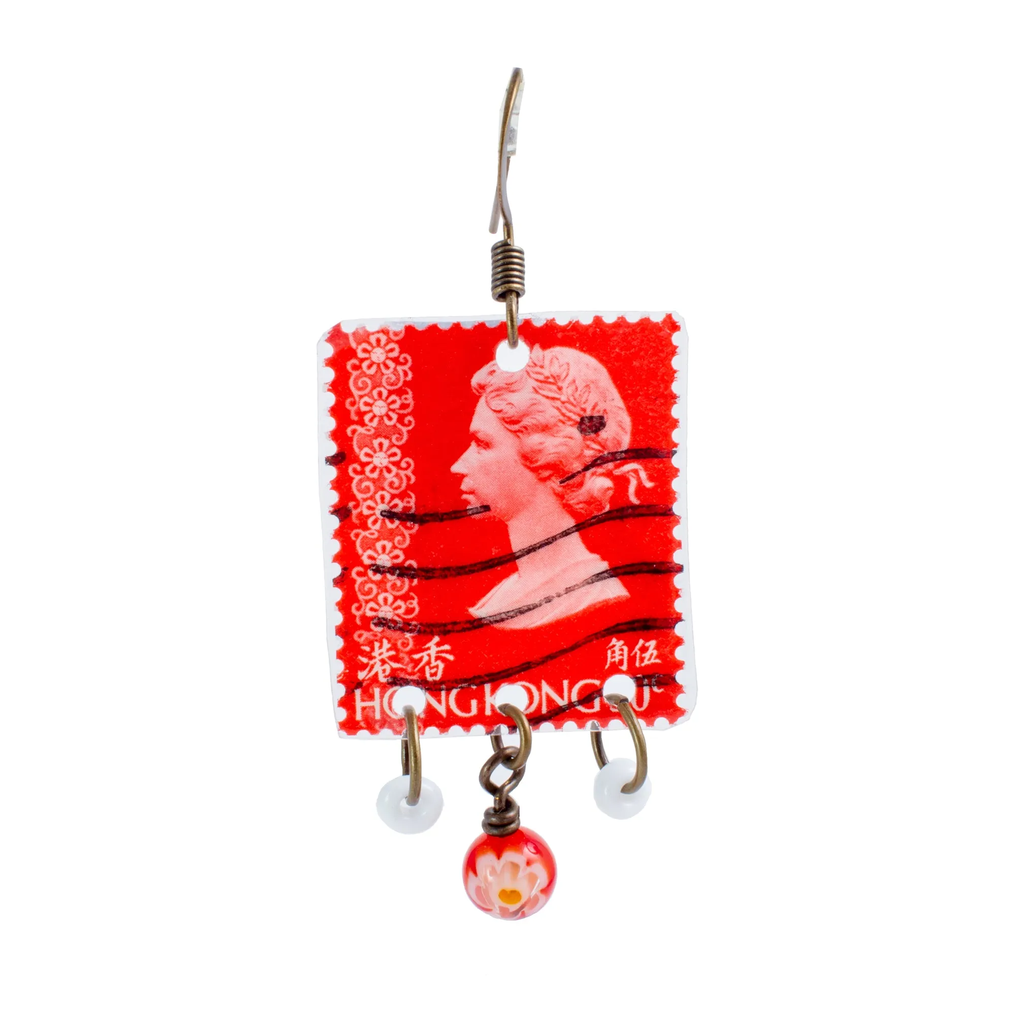 Stamp Collection Earrings | Red