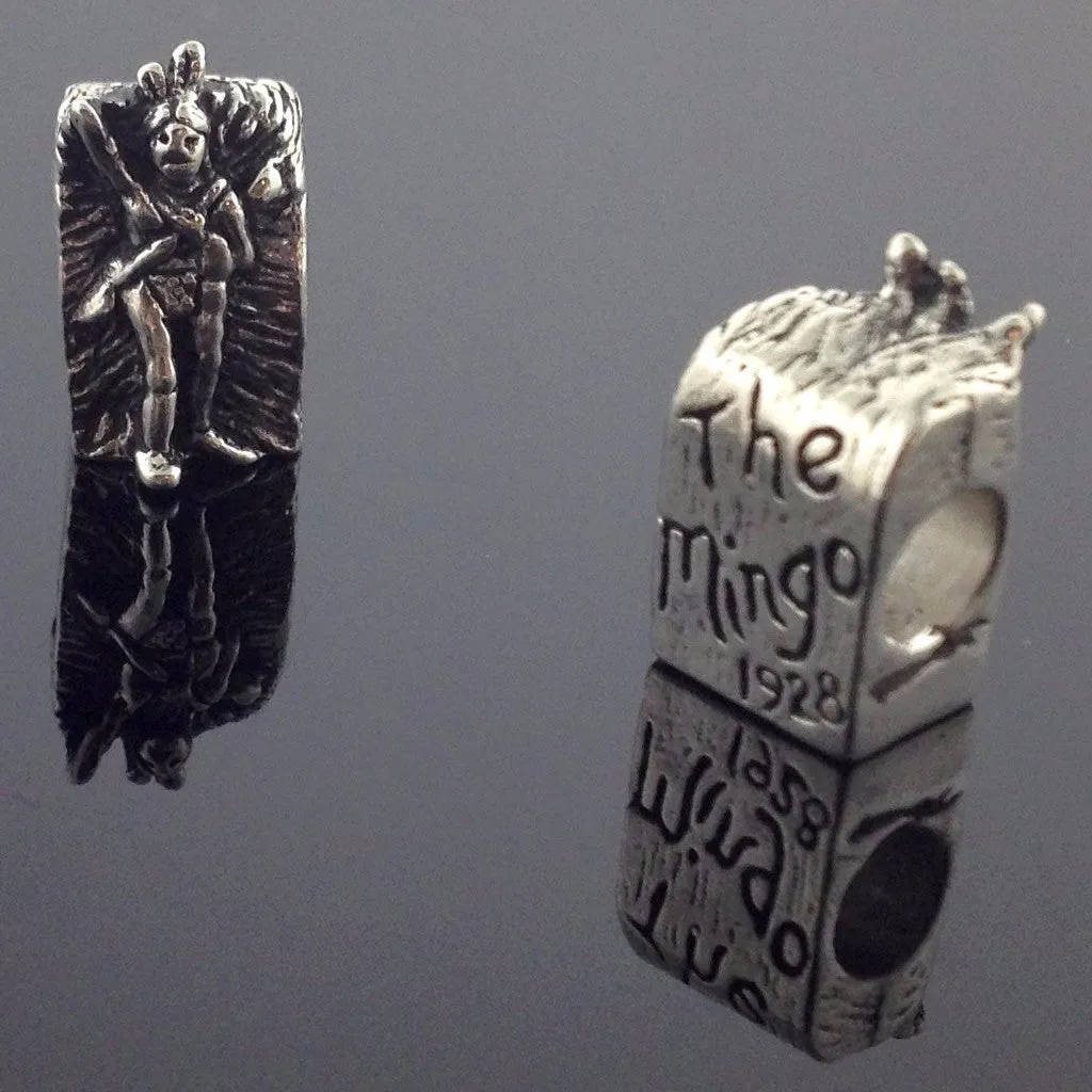 Sterling Silver Handmade "The Mingo Indian" Wheeling Bead