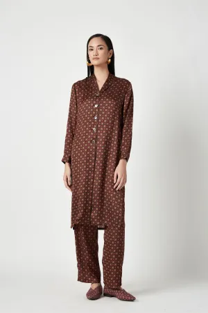Summer Kurta Set Modal Satin Talise Printed-Fashion Edit Java 3-9JV-127A-Payal Pratap