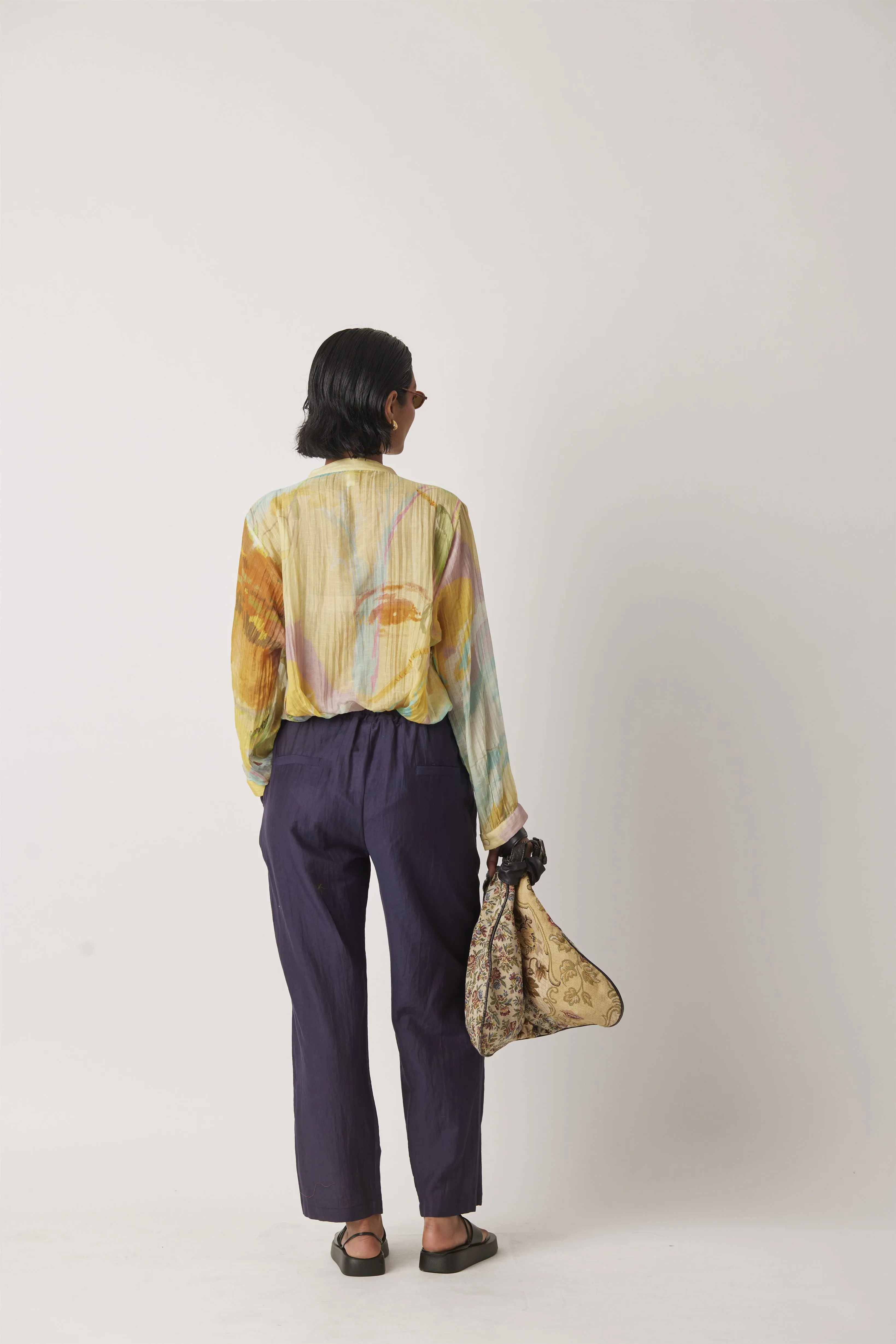 Summer Shirt Top Silk Cotton Labile-Unwillted-Fashion Edit-Yc14T-105 Yc14Np -01-Yavi