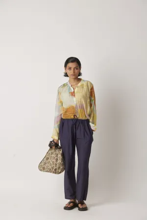 Summer Shirt Top Silk Cotton Labile-Unwillted-Fashion Edit-Yc14T-105 Yc14Np -01-Yavi