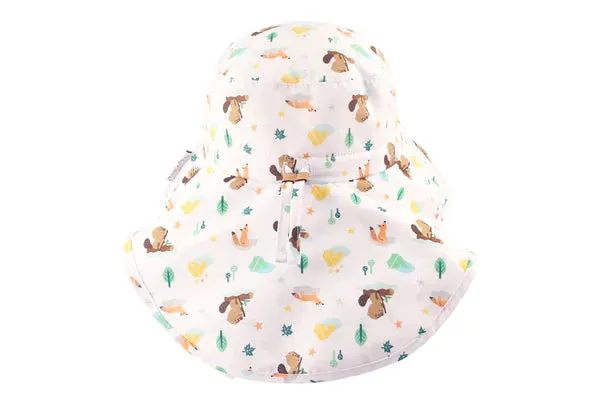 Sun Hat with Neck Cape - Beaver