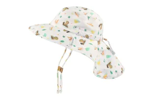 Sun Hat with Neck Cape - Beaver