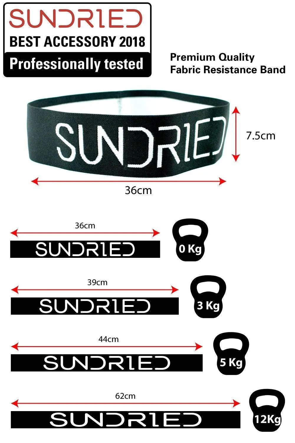 Sundried Stretch Fabric Non-Slip Resistance Band